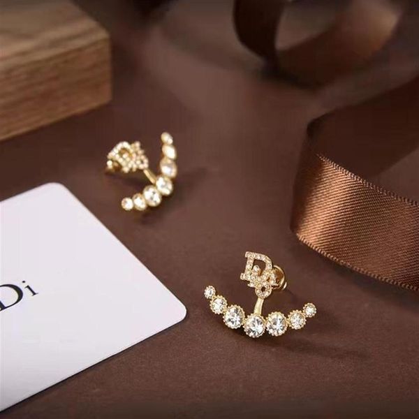 

2022 luxury brand women earrings designer stud gold color extravagant style earrings engagement earring for lady gifts2527, Golden;silver
