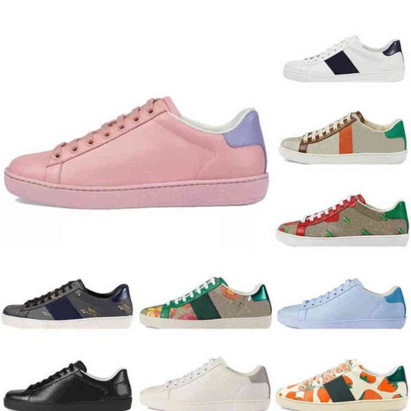 Luxurys homens mulheres sneakers sapatos casuais snake chaussures couro sneaker bee bordado listras sapato treinadores de esportes Tigre XX-0047 0GQ2