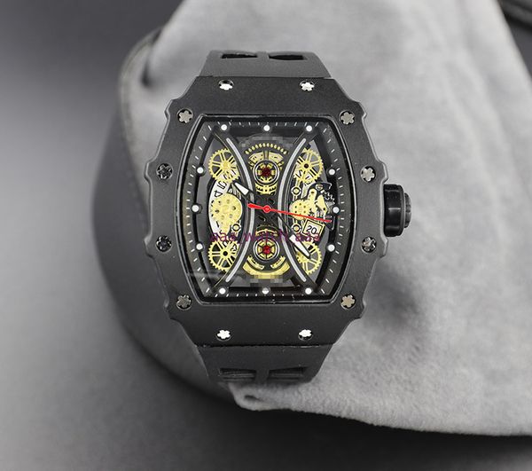 

watches luxury quartz watch sport wristwatch chronograph silicone16, Slivery;black