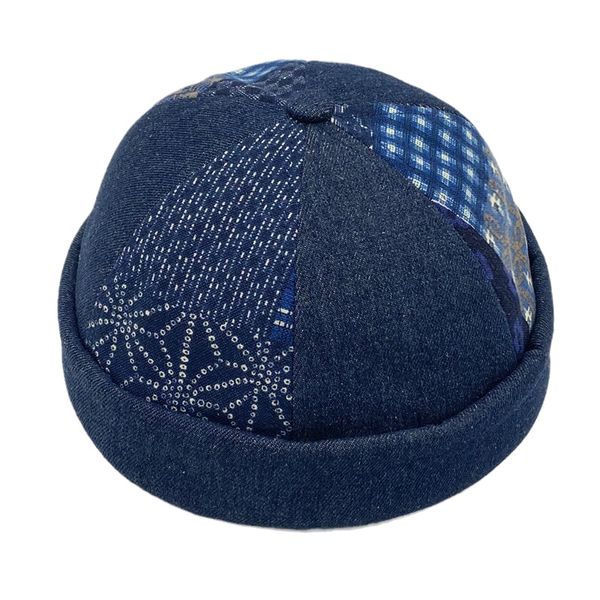 Berretti casual da marinaio Cappello da marinaio con polsino arrotolato Cappello Docker senza tesa regolabile Cappelli con teschio Hip Hop HCS139