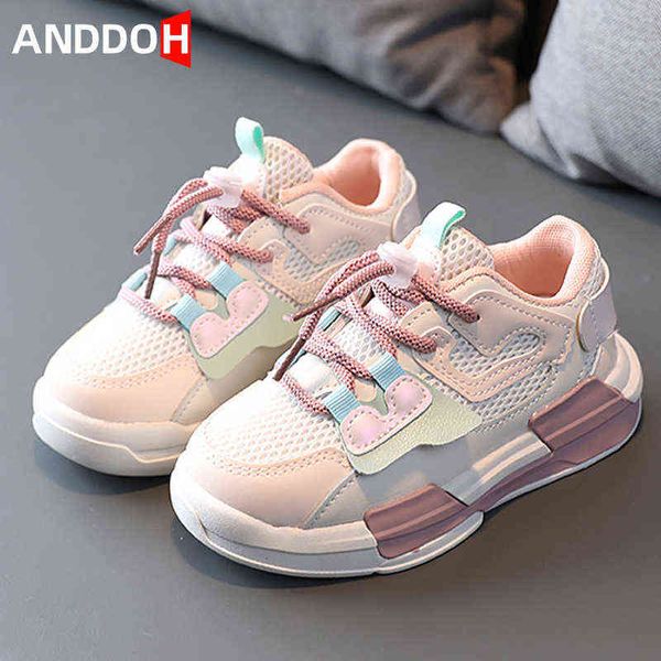 

size 21-30 baby girls boys fashion wear-resistant running shoes children casual sports sneakers kids soft bottom light footwear g220517, Black;red