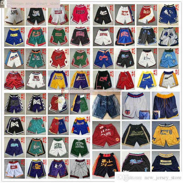 

all team just don basketball pocket shorts retro hip pop pant with pockets zipper sweatpants baseball short stitched and digital, White;black