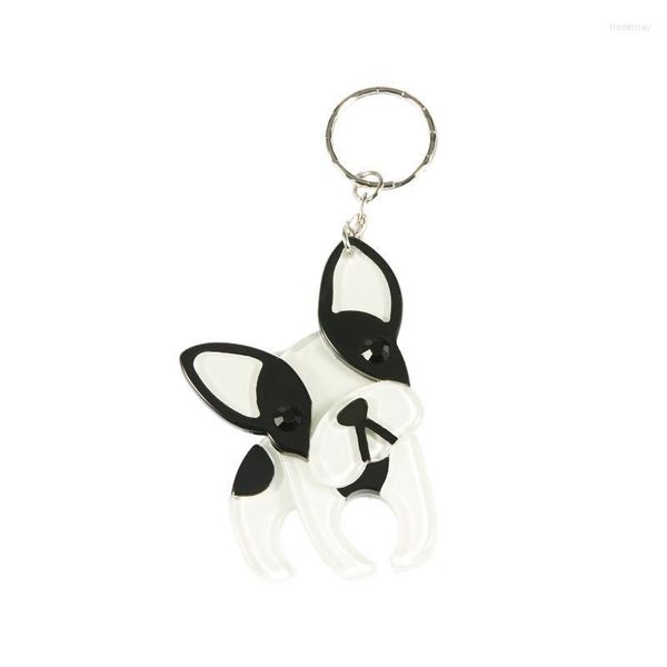 Keychains APSVO Made Made Black White Dog Anel para homens para homens acrílico Correntes de animais fofos Chainias Charms Bag Acessórios 2022 Presente Fred22