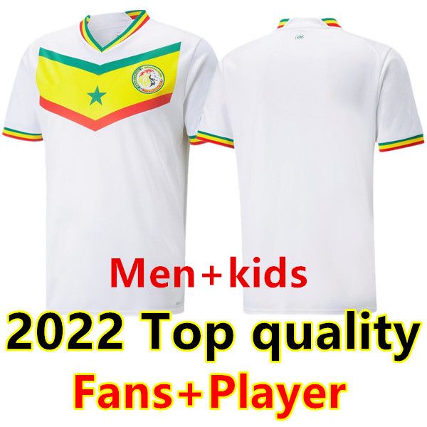 

2022 senegal soccer jerseys 2023 african cup champions national home away mane koulibaly gueye special 22 23 kids maillot de football unifor, Black;yellow
