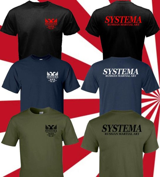 Camisetas masculinas SYSTEMA SPETSNAZ ARTE MARCIAL RUSSIAN MARTIAL Mão para combater homens T-shirt Size S-3xlmen's