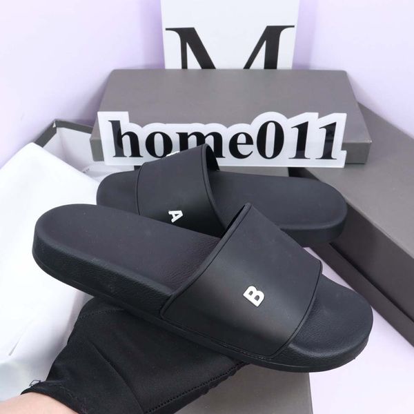 

slippers perforated designer sandals luxury platform slide hollow pattern transparent materials sandal rubber flats slipper, Black