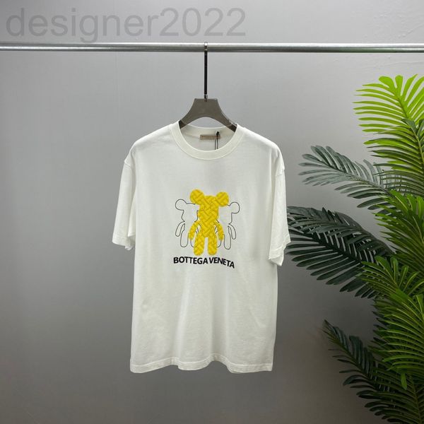 

men's t-shirts designer trendy european bott short sleeve t-shirt bear letter print men's and women's bv vfvn, White;black