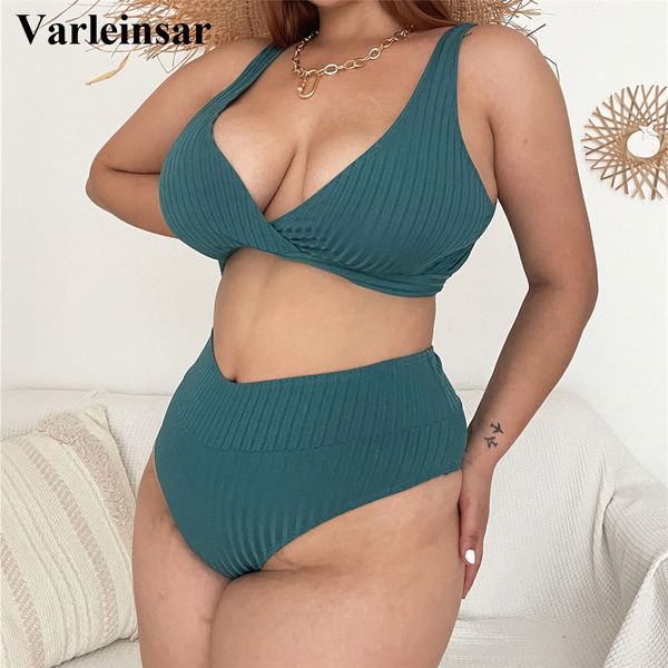 

0xl-4xl high waist bikini swimwear women swimsuit female two-pieces bikini set bather bathing suit v3293, White;black