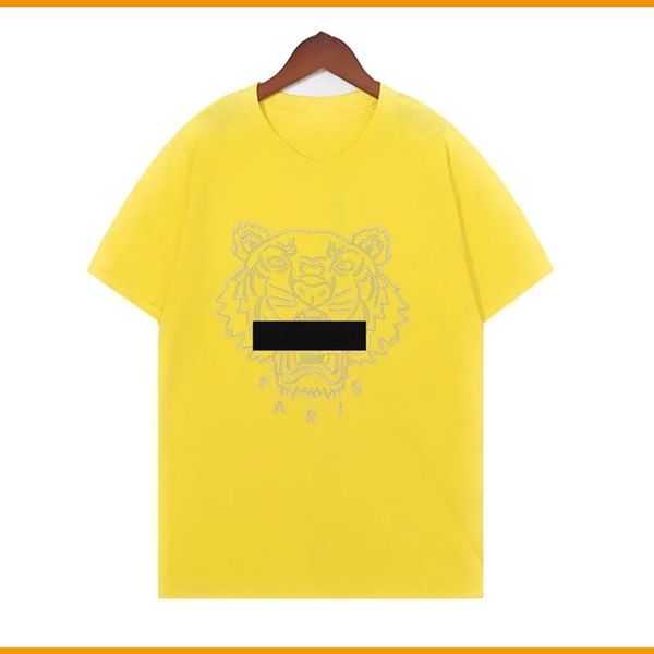 Homens camisetas Designer Kenzo Camiseta Bordado Cabeça de Tigre Tees Mens Camisetas Mulheres Letras de Algodão T-shirt Solto Hip Hop Rua Luxo Clássico Asiático Tamanho S-2XL 6NKX