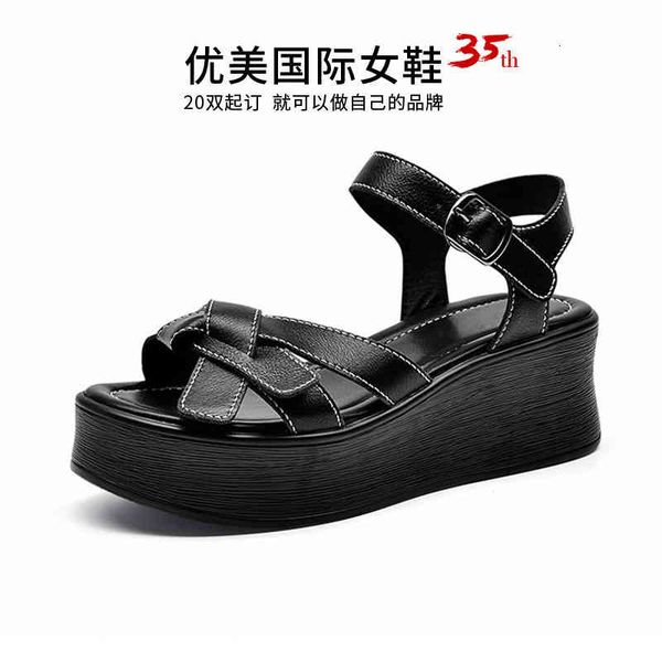 

sandals spring and summer thick bottom fashion women's shoes fairy high-heeled flat, Black