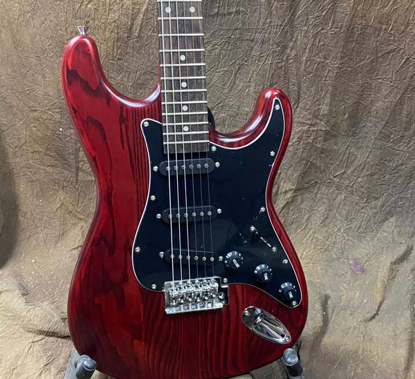 

st electric guitar body ash flame maple neck active pickup support customize