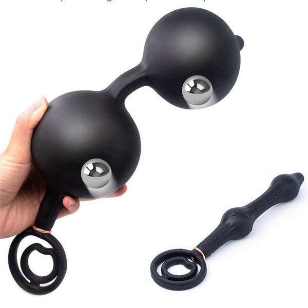 Sexy Shop Riesige aufblasbare Analplug Prostata-Massagegerät Vagina Anus Expansionsperlen Hintern Spielzeug für Männer Frau Produkt