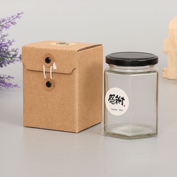 Kraftpapier-Retro-Becher-Geschenkbox, Tee-Verpackungsbox, Glasflaschen, Dosen, Verpackungsbox