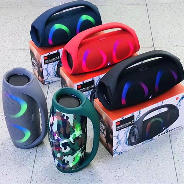 

boombox rgb light bluetooth speaker portable mini wireless outdoor waterproof subwoofer speakers support tf usb card 3d hifi bass hands5 col