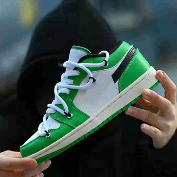 

fashion men women casual flat shoes genuine leather low cut lace-up red green white outdoor 1s sneakers comfortable skateboard shoe 36-44, Black