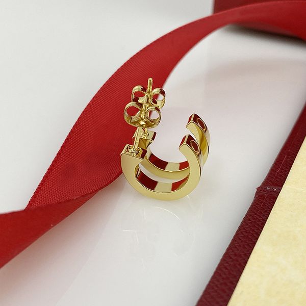 

charm jewelry designer earrings c gold earring womens rose stud couple stainless steel piercing jewelry gifts woman accessories wholesale ea, Golden