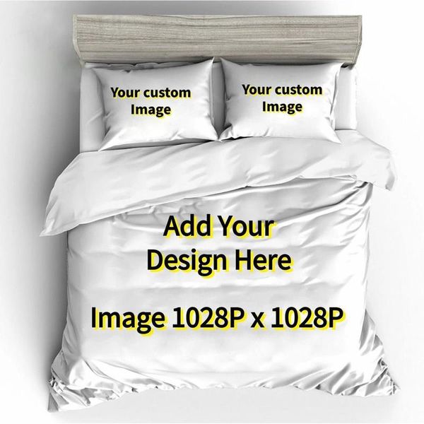 Design personalizado 3D Bedding Conjunto de tampa de edredão Folha de travesseiros. Enviar Imagem 1028px1028p Qualquer DesignPictureize 220608