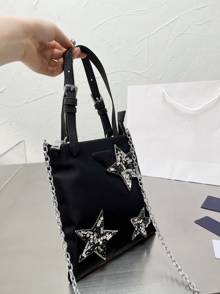 

american designer senior embroidered beach maple leaf bag knitted handbag women's handbag shoulder shopping bucket