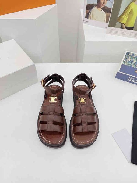 

dress shoes spring and summer ashigo woven thick soled roman sandals open toe casual women's shoes, Black