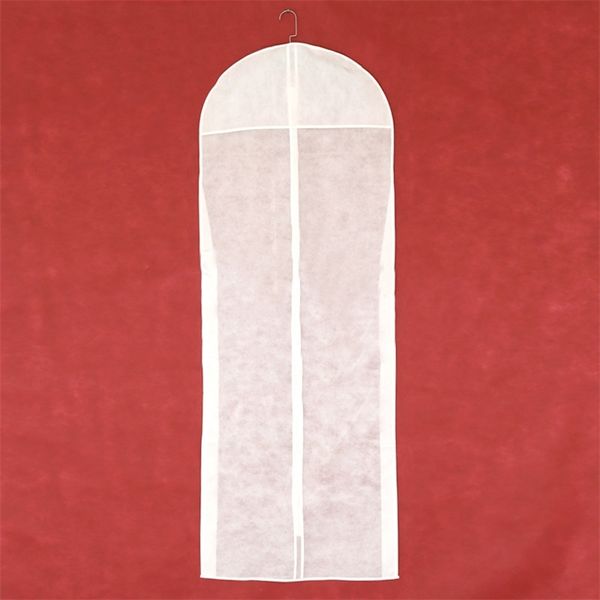 Capa de poeira de tecido não tecida branca para vestido de noiva de noiva, vestuário de vestuário de roupas de armazenamento de proteção contra proteção contra sacos JD016 220427