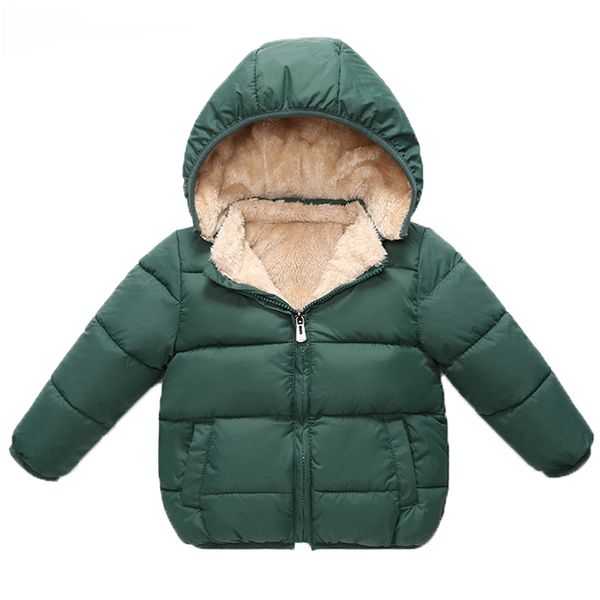 Baby Kids Jackets meninos inverno casacos grossos cashmere de cashmere para meninas jaqueta com capuz para crian￧as roupas de crian￧a sobretudo 1-6y 220826