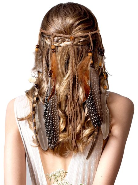 

hair accessories feather headbands hippie for women indian headband headpiece headdress hairband amvvw
