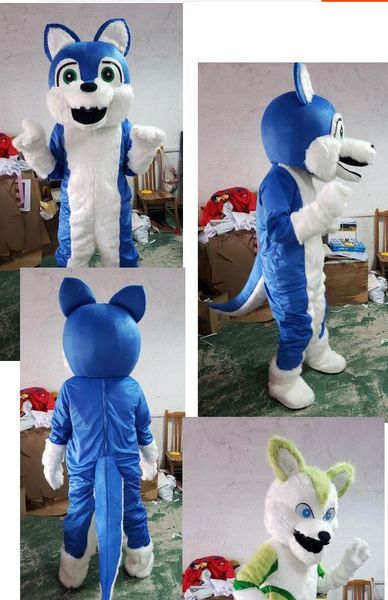 

mascot doll costume long-haired dog plush husky mascot costumes cartoon apparel costume size halloween christmas event, Red;yellow