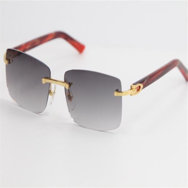 

manufacturers whole rimless red plank sunglasses 8200757 fashion glasses large square sunglasses male and female 328m, White;black