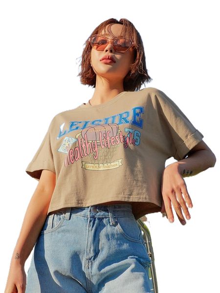 

dazy basketball & slogan graphic dolman sleeve tee d0ip#, White