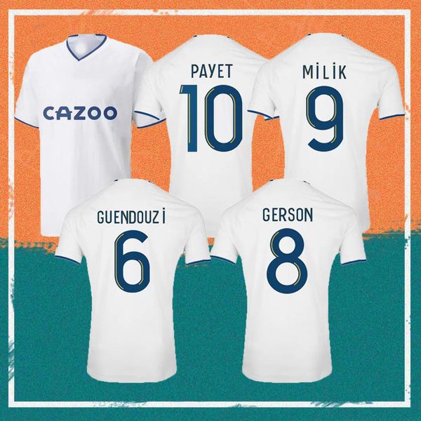 

22/23 marseilles soccer jersey 2022 payet under milik konrad maillot be foot shirt gerson guendouzi dieng rongier kamara football uniform, Black;yellow