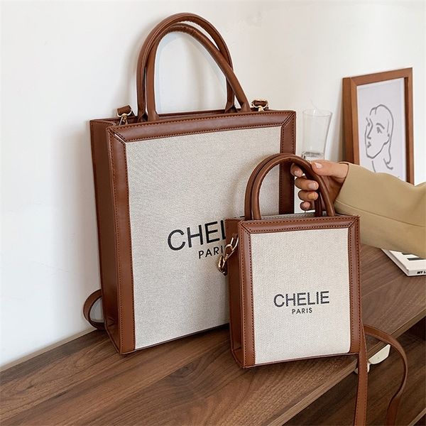 

factory discount 66% off shangpin 2022 new style fashion letter canvas tote bag portable single shoulder diagonal women's bag