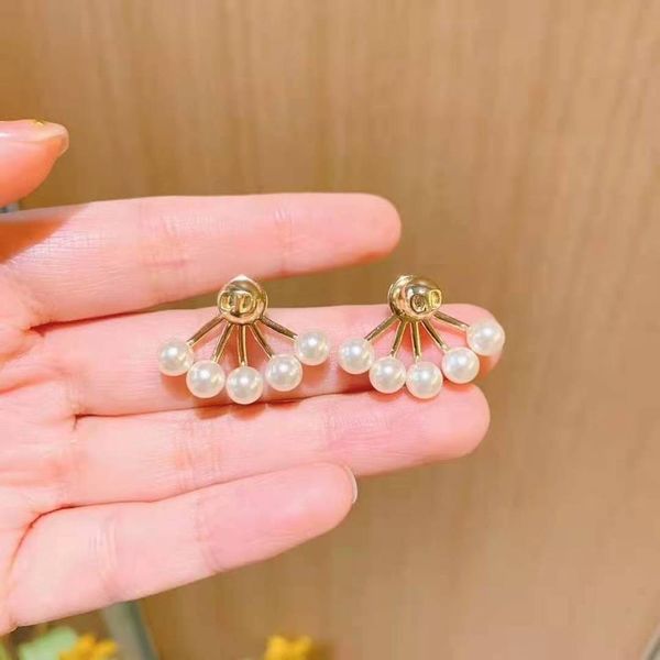 

2022 new jewelry accessories earrings dajia tassel pearl net red star bee asymmetric earrings, Golden