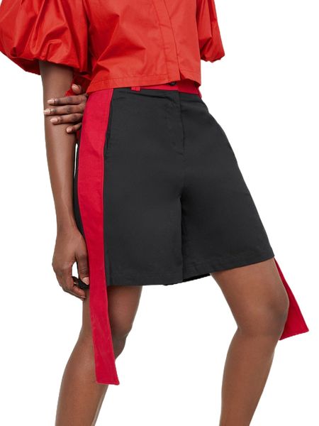 

x vinny syam contrast binding ribbon detail shorts v1pq#, White;black