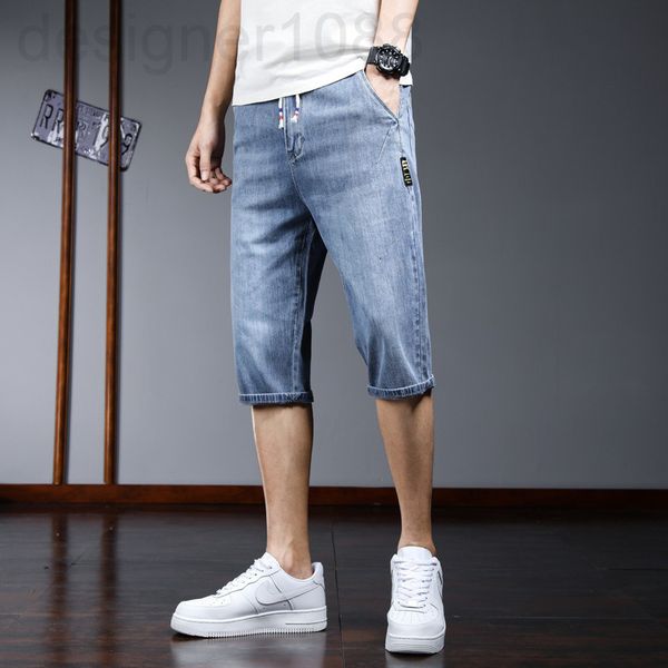 

men's jeans designer special men's denim shorts summer thin loose straight cropped pants new trend sextant medium nzy7, Blue