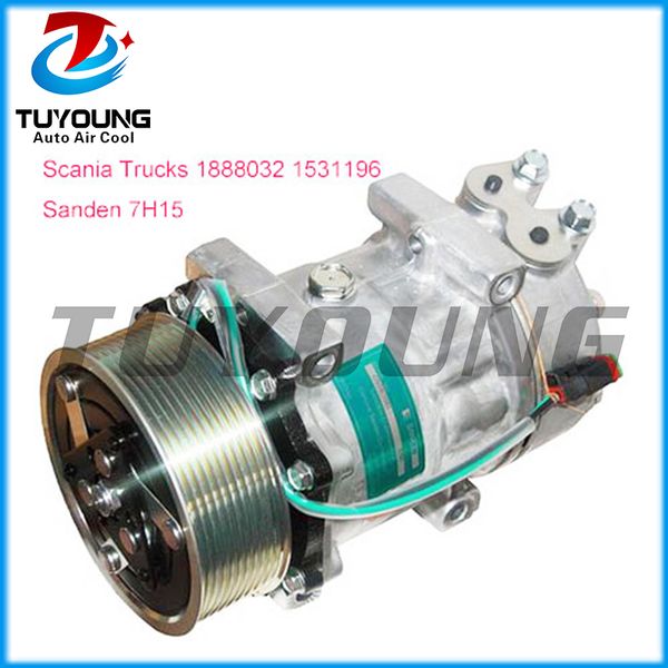 

24v sd7h15 8275 8295 auto ac compressor for scania trucks 1888032 1531196 8fk351119381