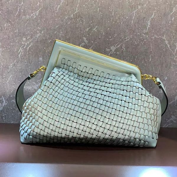 

7a first handbags women woven clutch bag shoulder bags genuine leather purse hardware letter