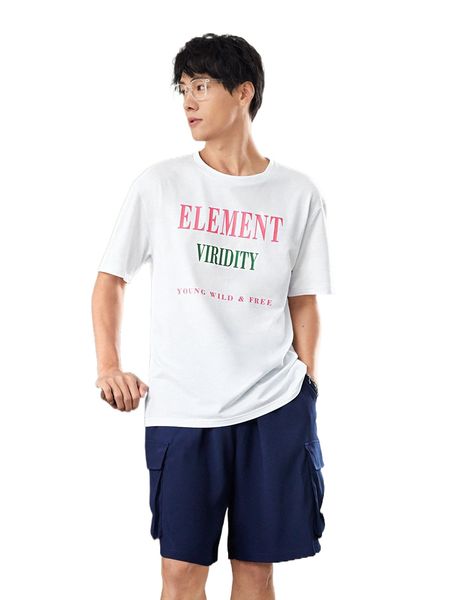 

men letter graphic tee i9zl#, White;black