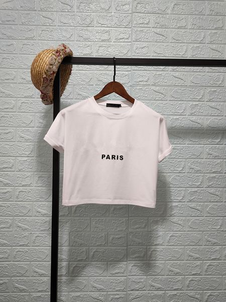 

woman r black t shirt crop letters printed tee summer tshirt female pullover casual hip hop short sleeves rock streetwear, White