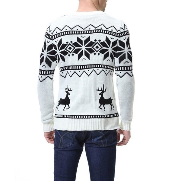 

man sweater warm casual knitted pullover sweaters 201125, White;black