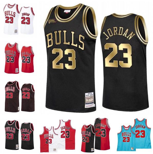 

stitched 23 michael basketball jersey s-6xl mitchell & ness 1997-98 finals mesh hardwoods classics retro version men women youth jerseys, Black;red