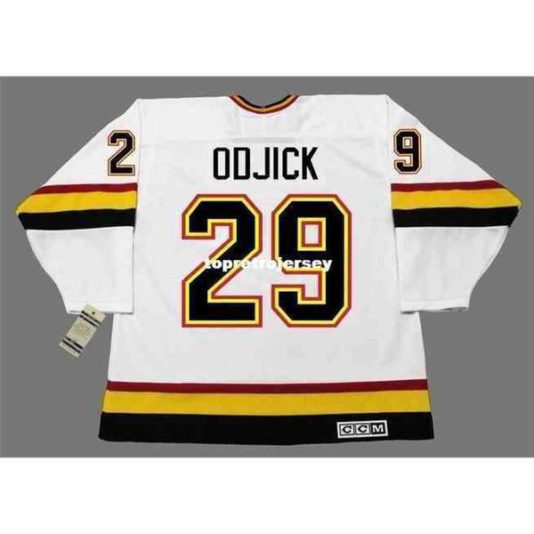 

shirts jerseys mens jerseys gino odjick 1994 ccm vintage home retro hockey jersey, Gray