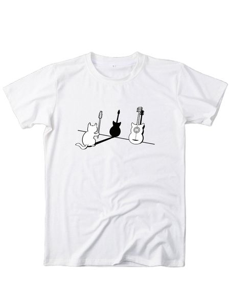 

men cartoon graphic tee 96o5#, White;black