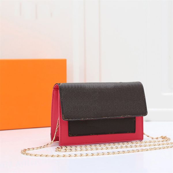 

lvs purses 2022ss luxury designer l brand ladies bag women wallets shoulder bags chain stitching color crossbody flap key holder 5a 17cm