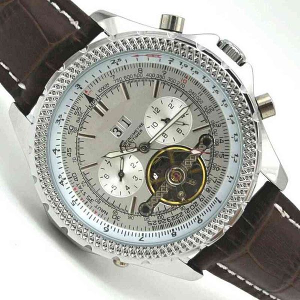 Luxusuhren für Herren, mechanische Armbanduhr, fünf Stifte, ausgehöhlt, 100 Jahre alte mechanische Herrenuhr, Verkauf von Stahlgürtel 1310 Designer