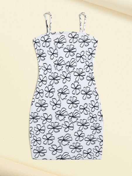 

x emily vidovich allover floral print cami dress s0vb#, Black;gray