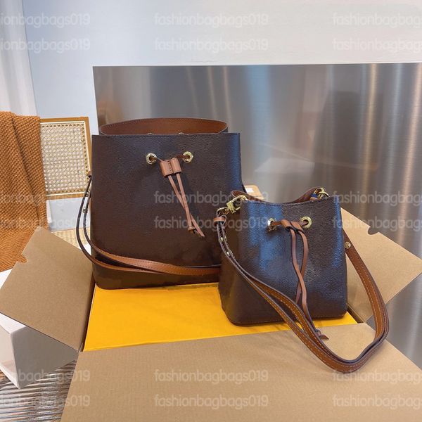 

neonoe cross body bag black/brown/pink/red leather trim monograms mm shoulder bags neo noe hobo drawstring bucket totes m44887