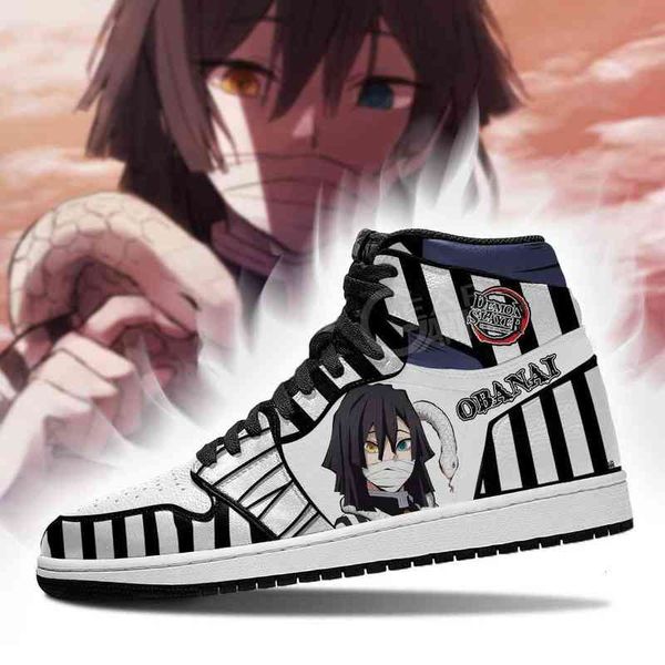 

demon slayer obanai iguro sneakers snake hashira anime, Black