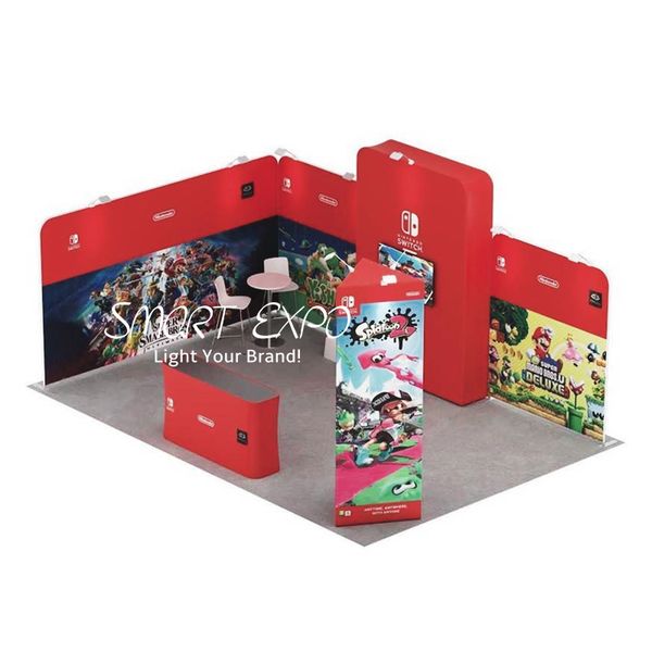 

20 foot trade show booth advertising display promo kits for 6x4m floor cover