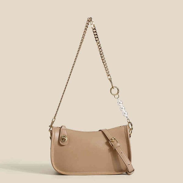 

fashion women's new high-quality versatile bag luxury designer method female summer small cross arm pearl chain temperament soft leathe
