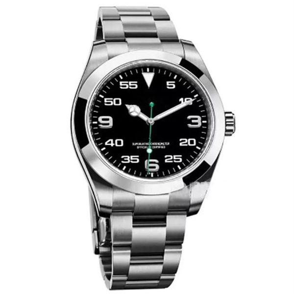 

luxury mens watch airking series 40mm sapphire mirror master 116900 automatic mechanical movement stainless steel waterproof exp w343d, Slivery;brown